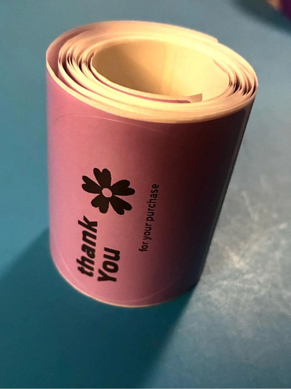 Purple “Thank You for your purchase” Sticker Roll